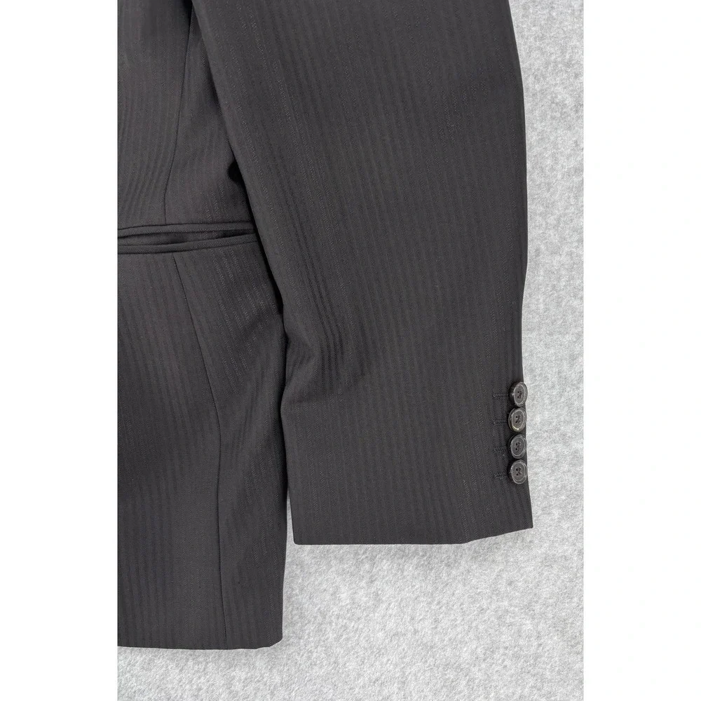 Hugo Boss Perelli Movie 42R Black Stripe Virgin Wool Sport Coat Blazer